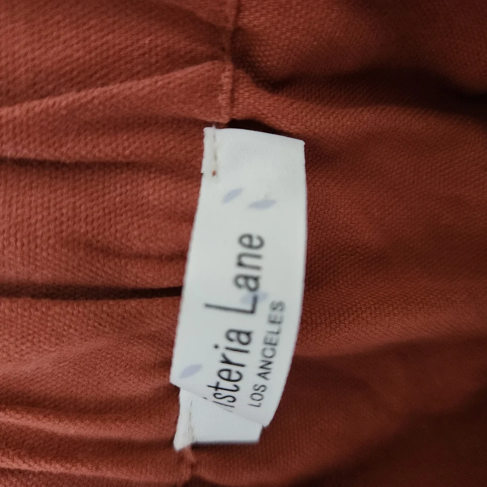 Wisteria Lane Brown Square Neck Dress Size L - Picture 2 of 3